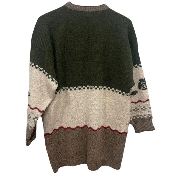 Vtg Annie Laurie Cardigan Sweater Shetland 100% Pure Wool Scotland 1980s Cottage - Picture 6 of 10